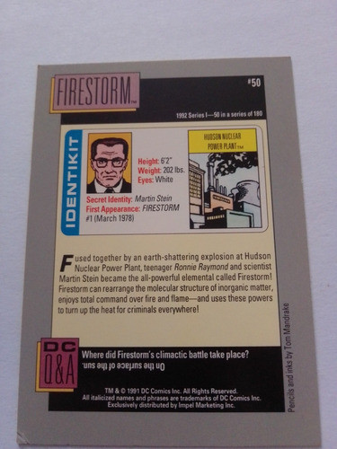 Dc Cosmic Cards #50 Firestorm 1
