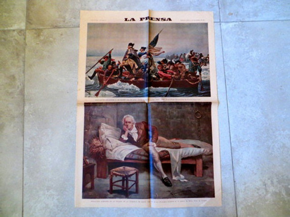 Washington, Leutze, Eeuu, Miranda, La Prensa 1939 Clipping 0 Washington, Leutze, Eeuu, Miranda, La Prensa 1939 Clipping 0
