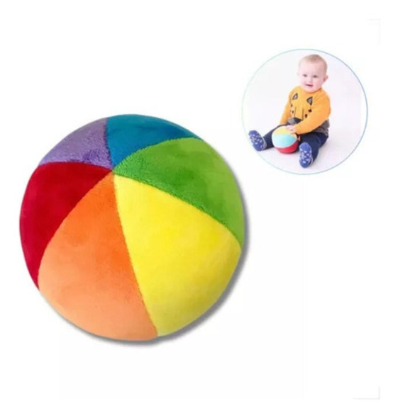 Bola Colorida Pelúcia Infantil Chocalho Fofinha Buba Bebê 1