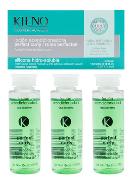 Kleno Perfect Curly X3 Ampollas Locion Acondicionadora Rulos 0