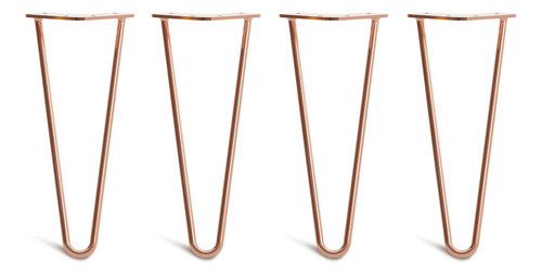 »»»x4 Patas Cobre««« Hierro Hairpinlegs »vintage Premium« 0