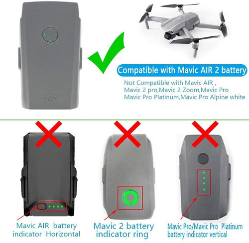Cargador Para Auto Dji Mavic Air 2 Usb + 2 X Battery 1