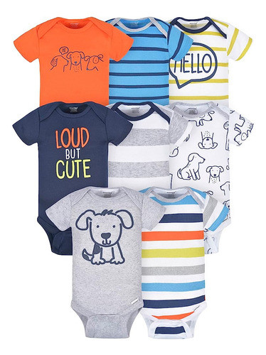 Onesies Brand Baby Boy's 8-pack Short Sleeve Mix & Match Bod 0