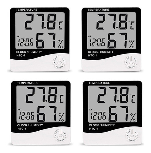 Termohigrometro Digital Htc1 Medidor De Humedad Indoor X 4 U 0