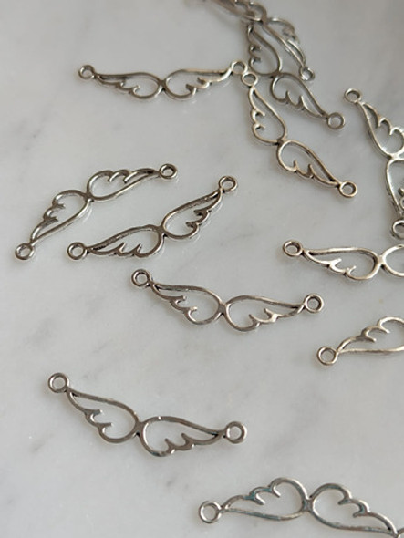 Dije Alas Angel X 10 Unidades Colgante Doble Enlace 1