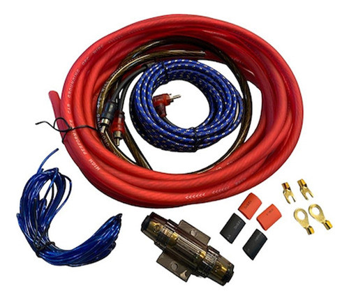 Kit De Cables X-line 4 Gauges Para Potencias + Fusible P 0