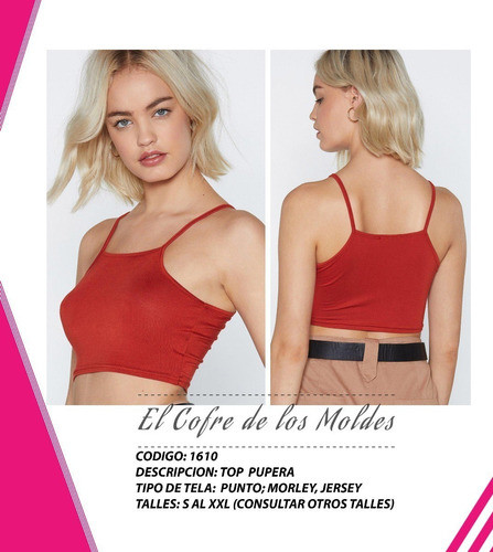 Molde Digital Top Pupera Patron Pack Talles S A Xxl 0