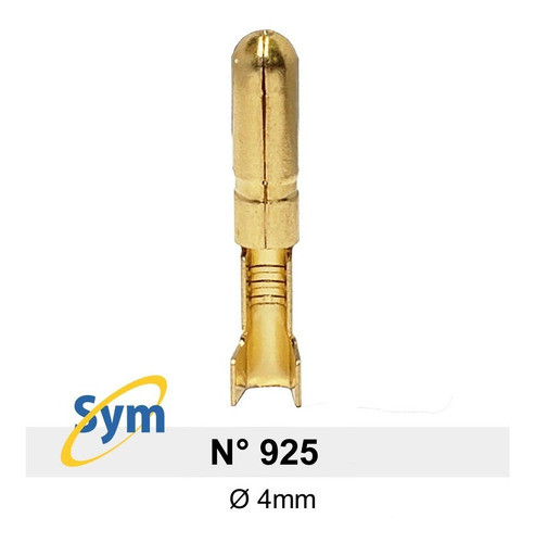 Terminal Laton Cilindrico M. Cer 4mm X50un Lct |  Symnet 0