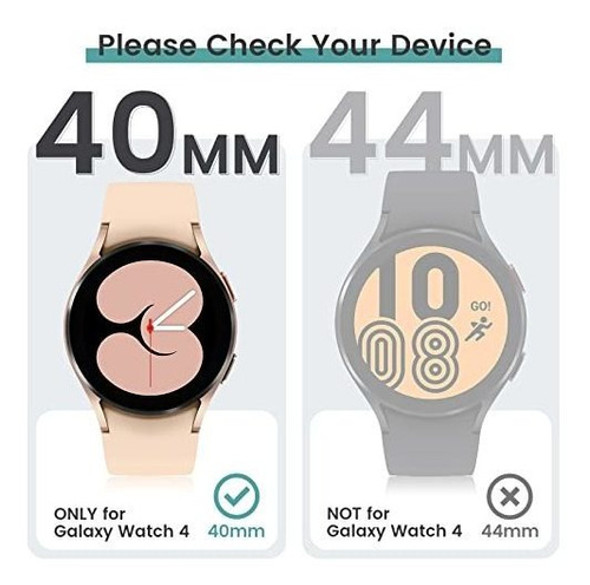 4 Protec Pantalla Y 4 Fundas Samsung Galaxy Watch 4/5 40mm 2 1