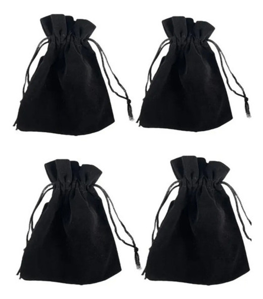 Saco De Veludo Preto Tam 10x12 Para Joias Com 100 Unidades 0