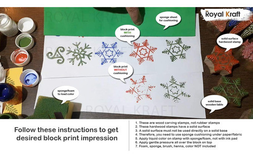 Sellos De Madera Royal Kraft Para Estampado En Bloque, 10 Pi 1