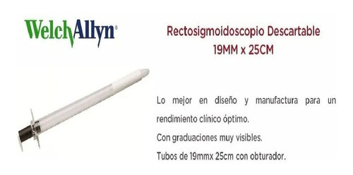 Rectoscopio Descartable 19mm X 25cm Con Obturador 0