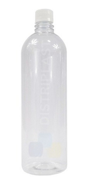 Botella Plástico Pet 1 Litro Tapa Rosca. Envase Blanda 0