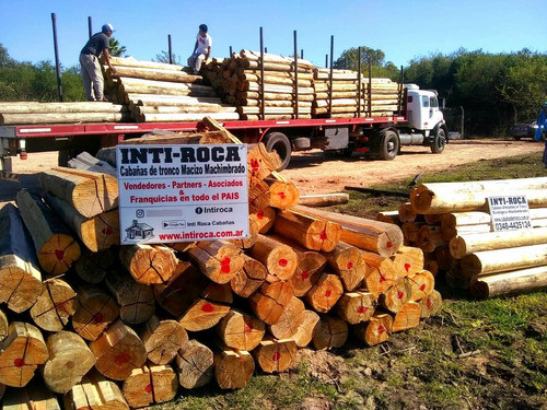 Troncos De Eucaliptus Machimbrados Sist.patentado Inti-roca 1