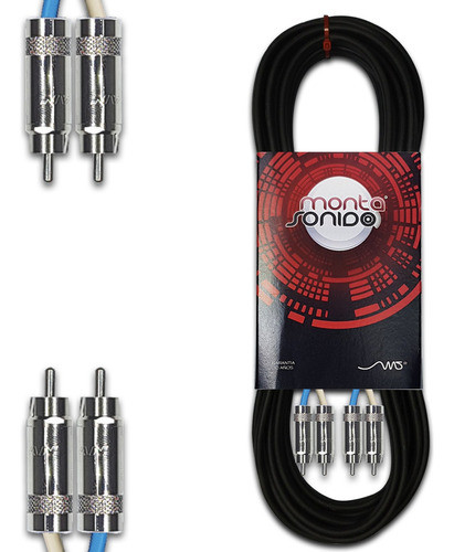 Cable 2 Rca A 2 Rca Estereo Neutrik 12 Mts Grueso P/ Consola 0