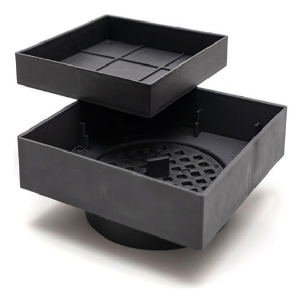 Ralo Abacaxi Com Grelha 13x13 Pisos Porcelana Preto 0