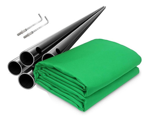 Fondo Infinito Verde Croma Key 3 X 5 Mt - Incluye Estructura 0