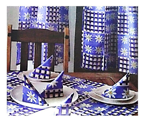 Juego De Cocina Maggy Ch. Mantel/servilletas/cortinas 0