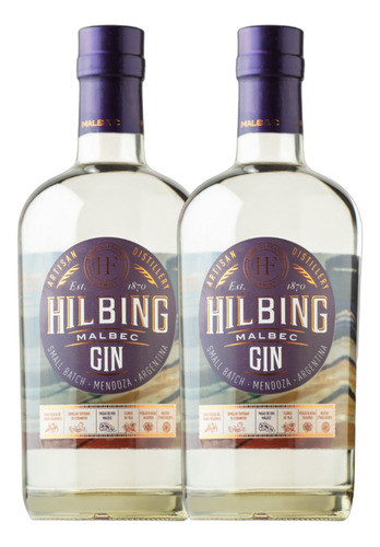 Hilbing Malbec Gin Artesanal Handcrafted Cocktails X2 Un 0