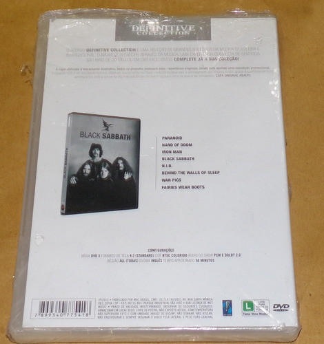 Black Sabbath In Concert Live Performance Dvd Nuevo Kktus 1