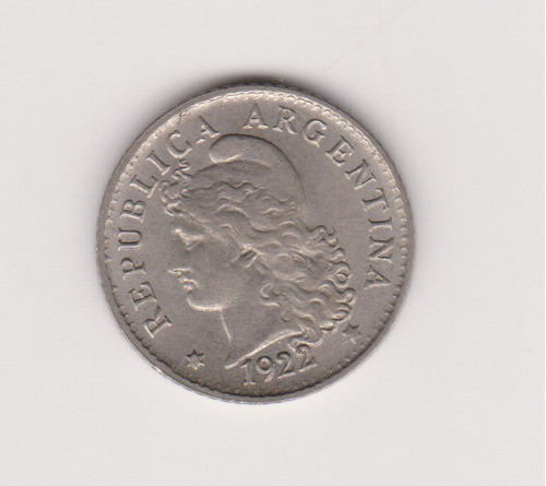 Moneda Argentina 5 Ctvs 1922 Janson 153.1 Excelente ++ 0