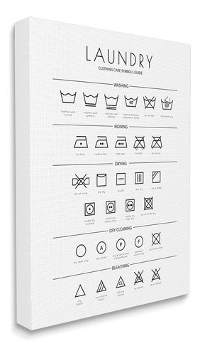 Stupell Industries Laundry Cleaning Symbols Minimal Design C 0
