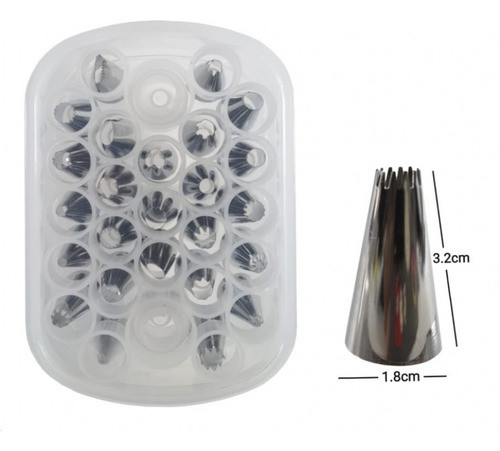Set X 25 Picos + 2 Acopladores Y Caja Boquilla Reposteria 1