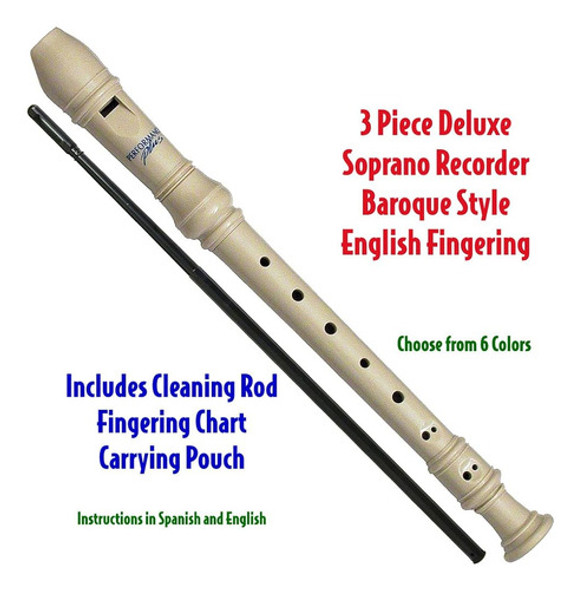 Performance Plus Recb-w 3 Piece Deluxe Soprano Recorder, Ivo 1 Performance Plus Recb-w 3 Piece Deluxe Soprano Recorder, Ivo 1