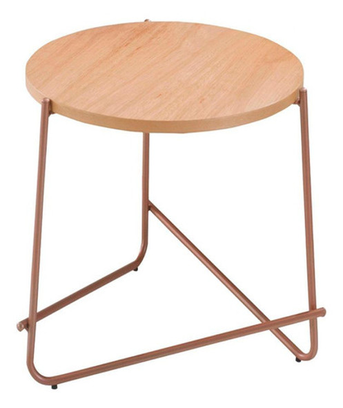 Mesa De Apoio Herval Redonda Jordan, 52x45x45 Cm, Jequitibá 0