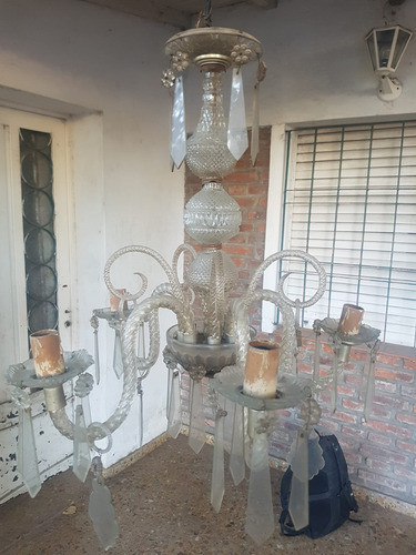 Araña De Cristal 4 Brazos En Excelentes Condiciones 70. 000 0