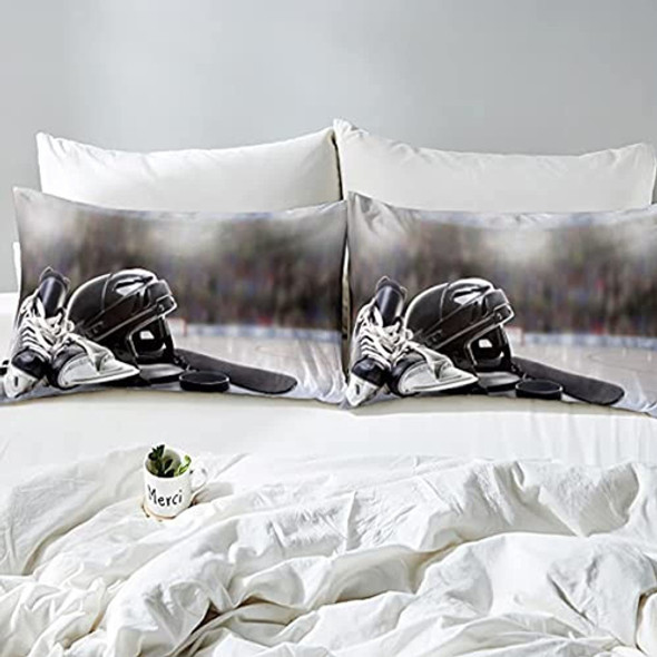 Juego De Edredón De Hockey Sobre Hielo Para Niños Casco Pati 1 Juego De Edredón De Hockey Sobre Hielo Para Niños Casco Pati 1