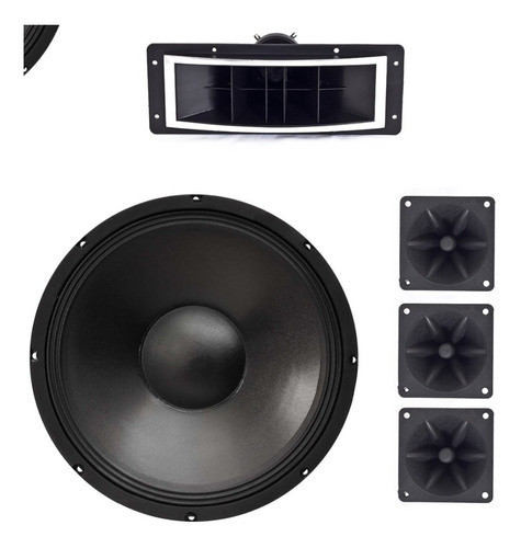 Combo Kit 1 Parlante Woofer 12 + 3 Tweeters + 1 Bocina 0