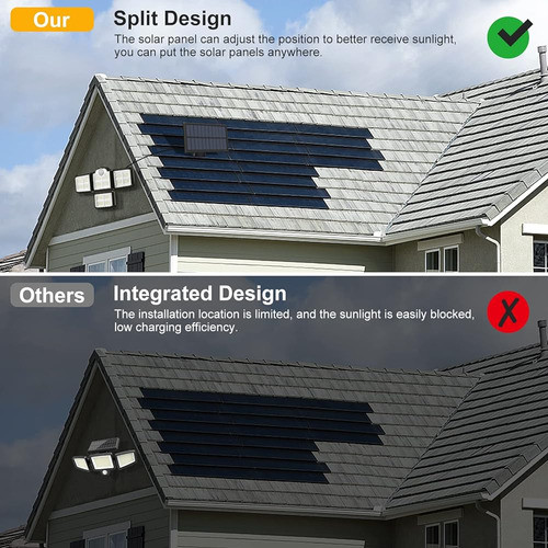 ~? Bolweo Solar Motion Lights Outdoor, 4 Cabezales Flood Lig 1