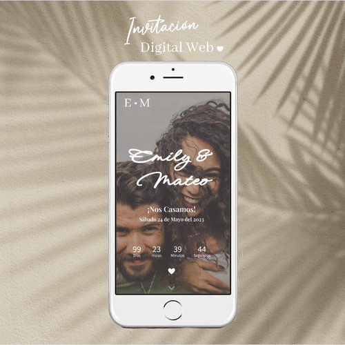 Invitación Para Bodas, Formato Web Para Celular 1