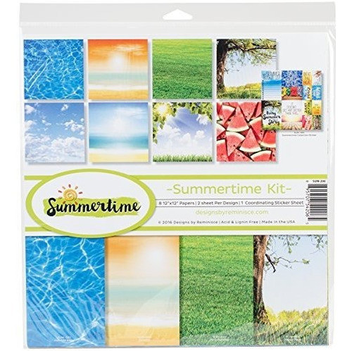 Reminisce Sum200 Summertime Scrapbook Collection Kit 0