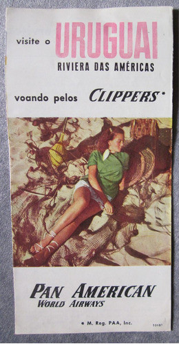 Antiguo Folleto Turistico Uruguay Pan American 0