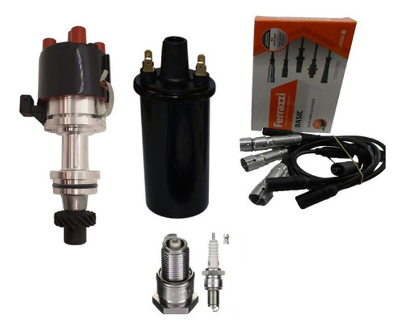 Kit Distribuidor Cables Bujias Bobina Gol 1.6 1.8 Inyeccion 0