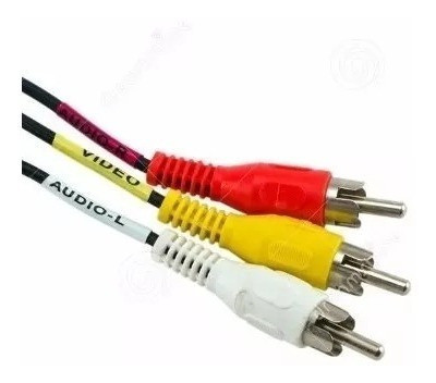 Cable 3 Rca Audio Vídeo Longitud 5 Metros Dvd Decodificador 1