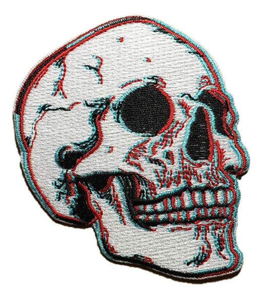 Patchclub 3d Skull Patch Totalmente Bordado  Patch De Esqu 0
