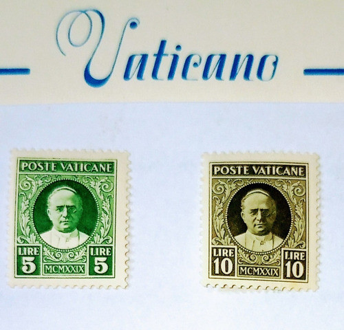 Serie De 2 Estampillas Vaticano - 1929 Bolaffi 37-38 Mint 1