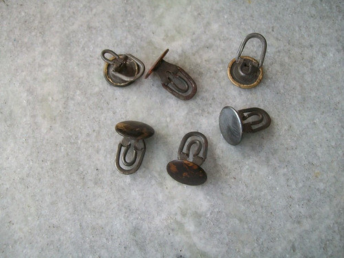 Abotoaduras (botoes De Molla) Antigas - Kit C/ 03 Pares 1