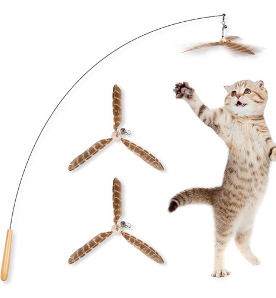 Juguete Interactivo Para Gatos Con Vara Flexible De 74 Cm 0