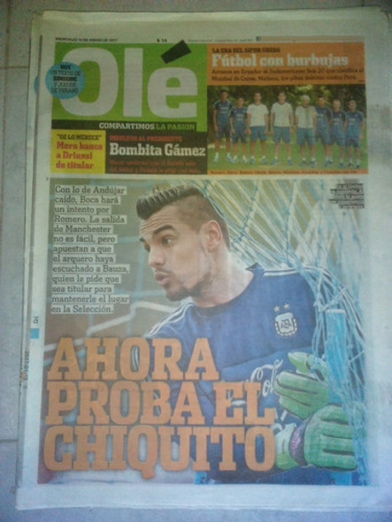 Diario Ole 18 Enero 2017 Chiquito Romero 0