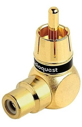 Adaptador Rca Macho A Rca Hembra, 90 Grados/dorado 0