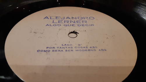 Alejandro Lerner Algo Que Decir Test Pressing Vinilo 1987 1