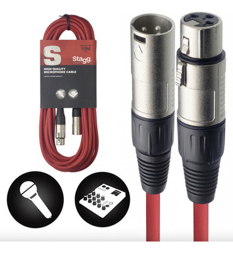 Cabo Stagg Emborrachado Xlr X Xlr 10 Metros - Smc10 Crd 0