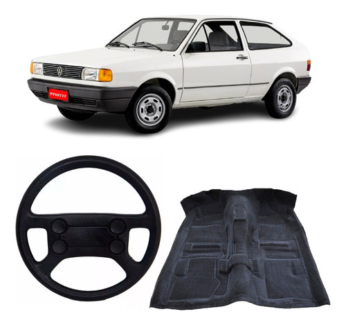 Kit Volante Completo+ Carpete Moldado Saveiro 1991 1992 1993 0