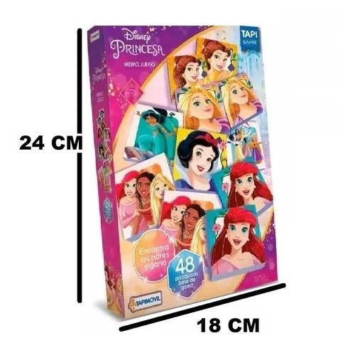 Juego De Memoria Disney Princesa 48 Fichas Base Goma Eva 1