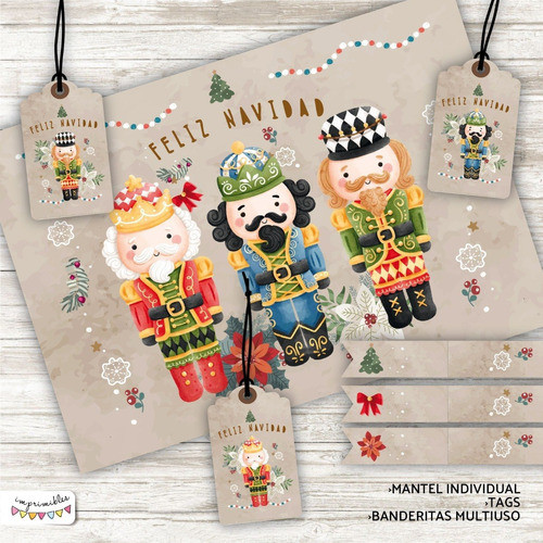 Kit Imprimible Desayuno Navidad Cascanueces 0