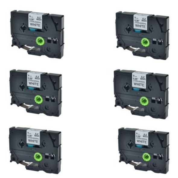 6pk Tzes221 Tzs221 Negro En La Etiqueta Blanca Cinta Para Br 0